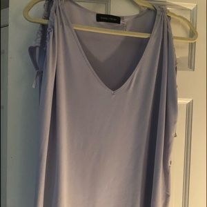 Ivanka trump pale lavender open shoulder top👌🏻